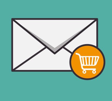 Zarf posta kavramı izole simgesi