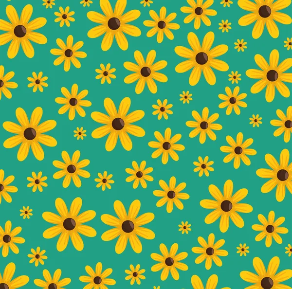Fleurs mignonnes motif fond — Image vectorielle