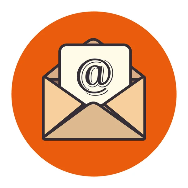 Zarf posta kavramı izole simgesi — Stok Vektör