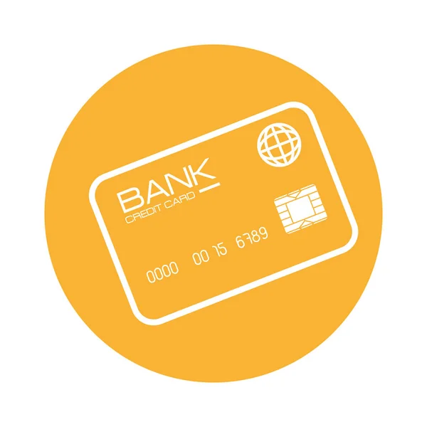 Ikona na białym tle karty kredytowej — Wektor stockowy