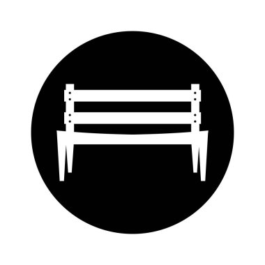 Park sandalye izole simgesi