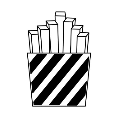 patates kızartması izole simgesi