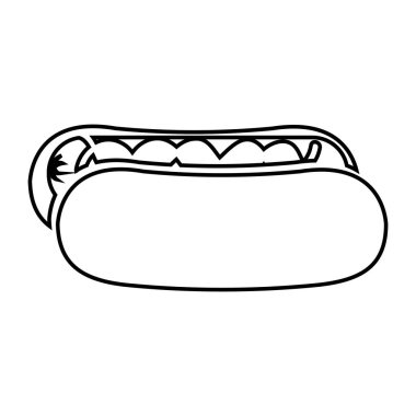 Sosisli sandviç lokanta izole simgesi