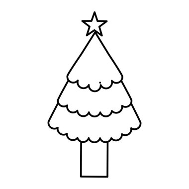 Noel ağacı kartı izole simgesi