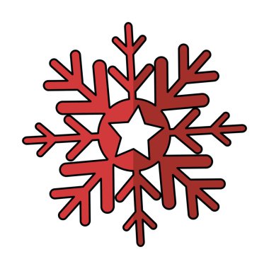 Noel kar tanesi izole simgesi