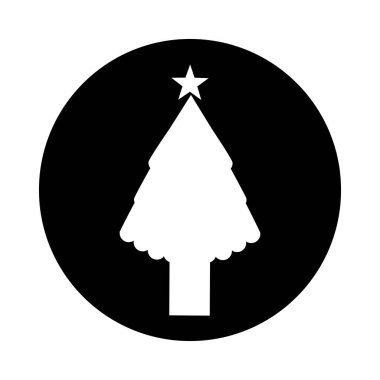 Noel ağacı kartı izole simgesi