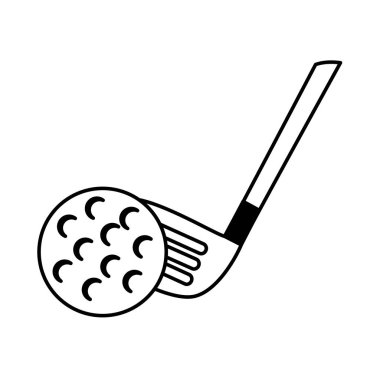 Golf topu izole simgesi