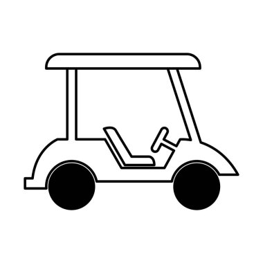 Golf cart izole simgesi