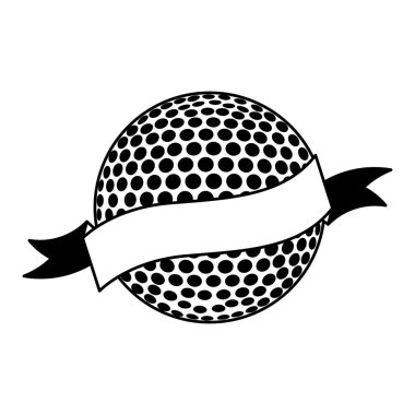 Golf topu izole simgesi