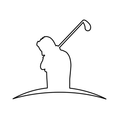 Golf oyuncu siluet simge