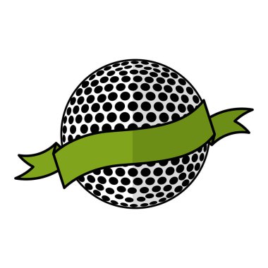 Golf topu izole simgesi