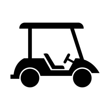 Golf cart izole simgesi