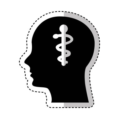 caduceus simgesi olan insan profili