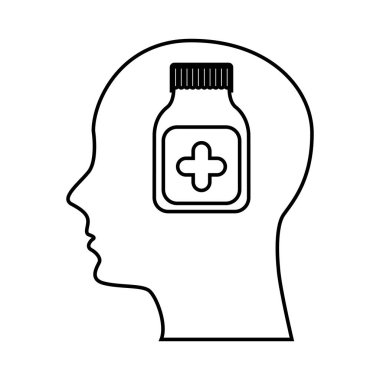 şişe uyuşturucu ile insan profili