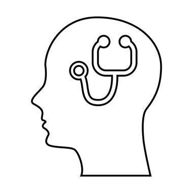 stetoskop ile insan profili