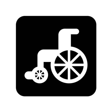 tekerlekli sandalye tıbbi izole simgesi