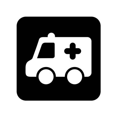 Ambulans tıbbi izole simgesi
