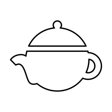 çaydanlık siluet izole simgesi