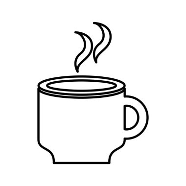 Kahve Kupası siluet izole simgesi