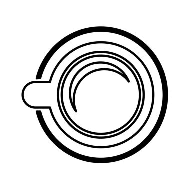 Kahve Kupası siluet izole simgesi