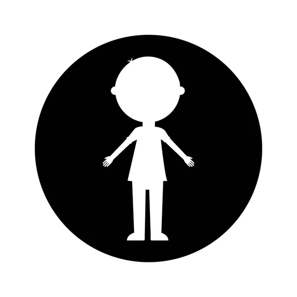 Pequeño niño avatar carácter — Vector de stock