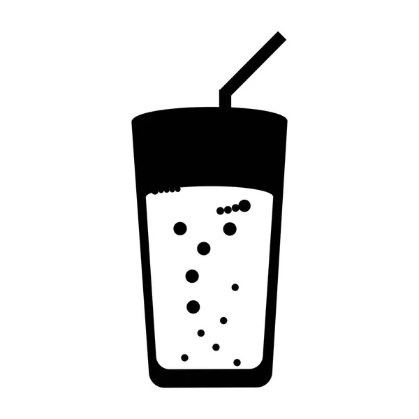 Soda glass isolated icon — Stock Vector