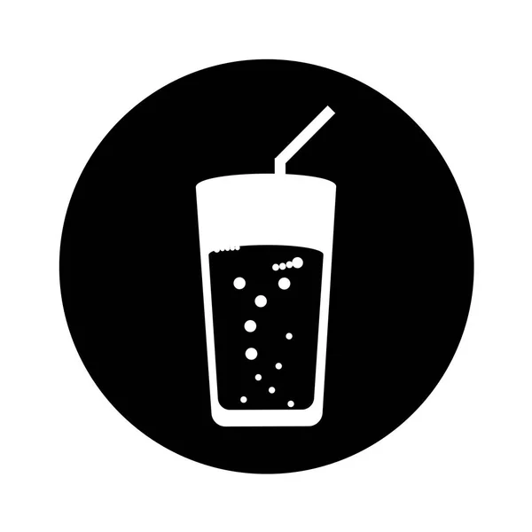 Soda szkło ikona na białym tle — Wektor stockowy