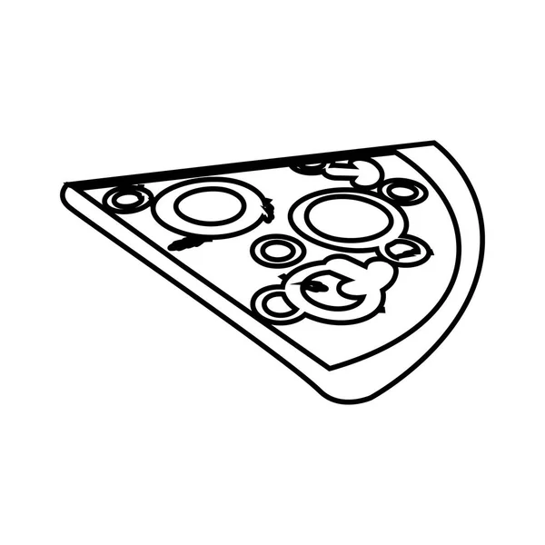 Leckere Pizza Portion Symbol — Stockvektor