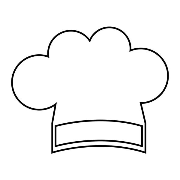 Chapeau de chef icône isolée — Image vectorielle
