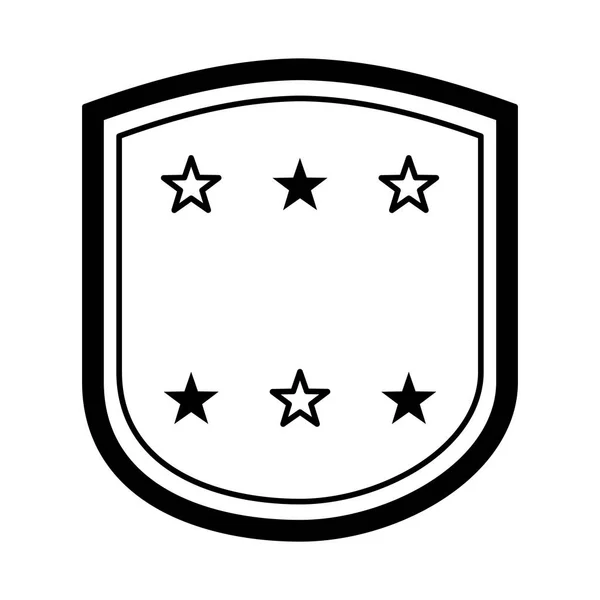 Elegante icona cornice scudo — Vettoriale Stock