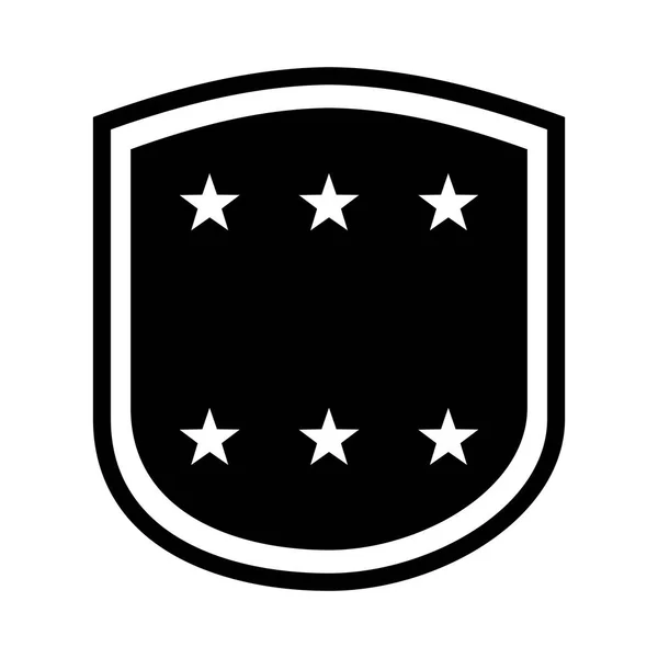 Elegante escudo marco icono — Vector de stock