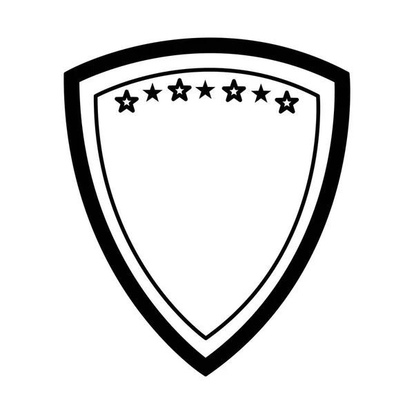 Ícone elegante quadro escudo —  Vetores de Stock