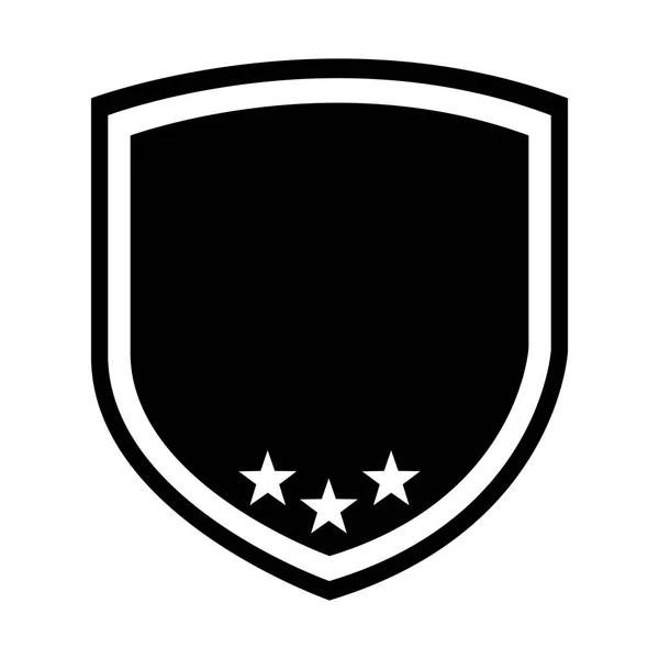 Elegante escudo marco icono — Vector de stock