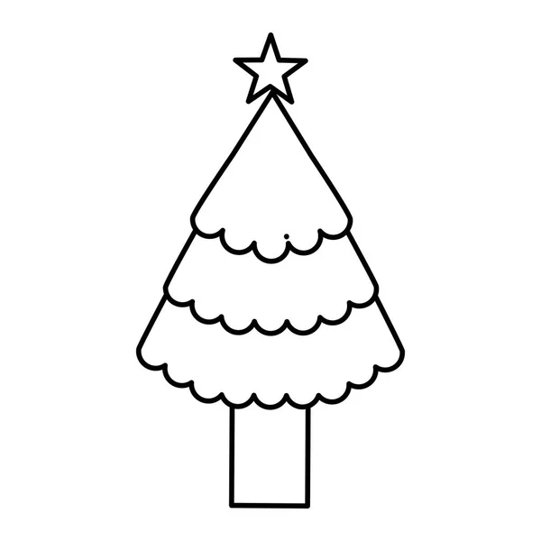 Изолированная икона рождественской елки — стоковый вектор