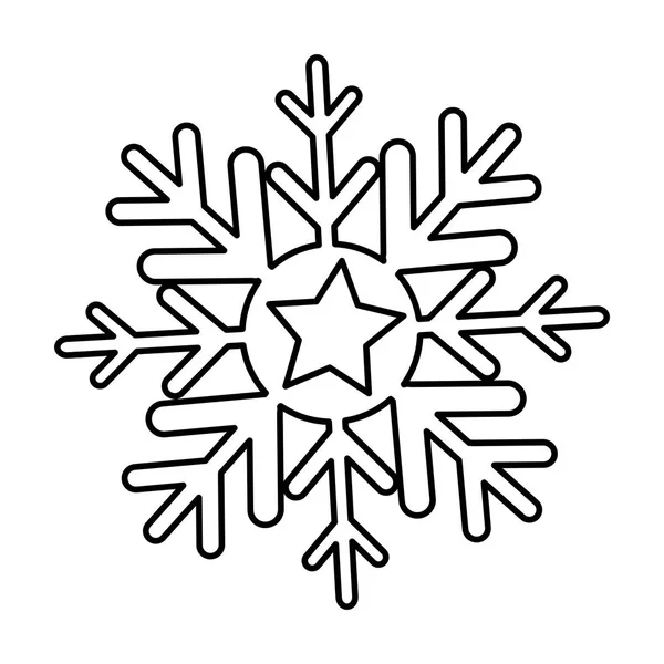 Navidad copo de nieve aislado icono — Archivo Imágenes Vectoriales
