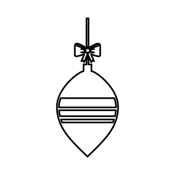 Boule de Noël avec pendaison arc — Image vectorielle