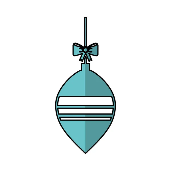 Bola de Natal com arco pendurado — Vetor de Stock