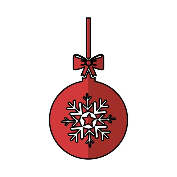 圣诞球蝴蝶结挂 — 图库矢量图片