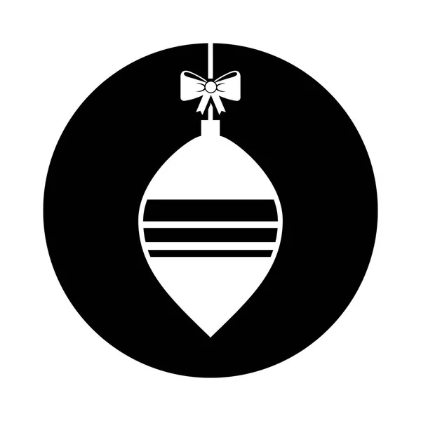 Christmas ball med rosett hängande — Stock vektor