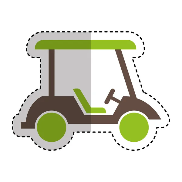 Golf cart izole simgesi — Stok Vektör