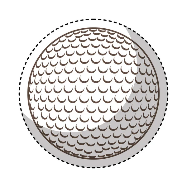 Golf ball isolated icon — Stock Vector