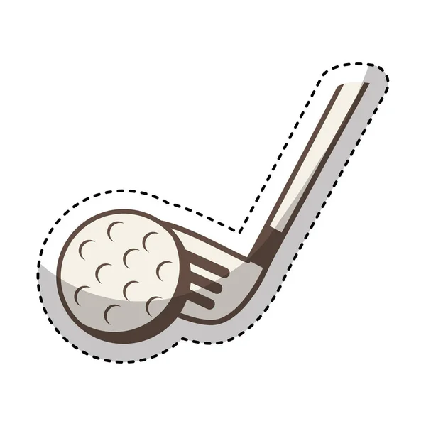 Golf ball isolated icon — Stock Vector