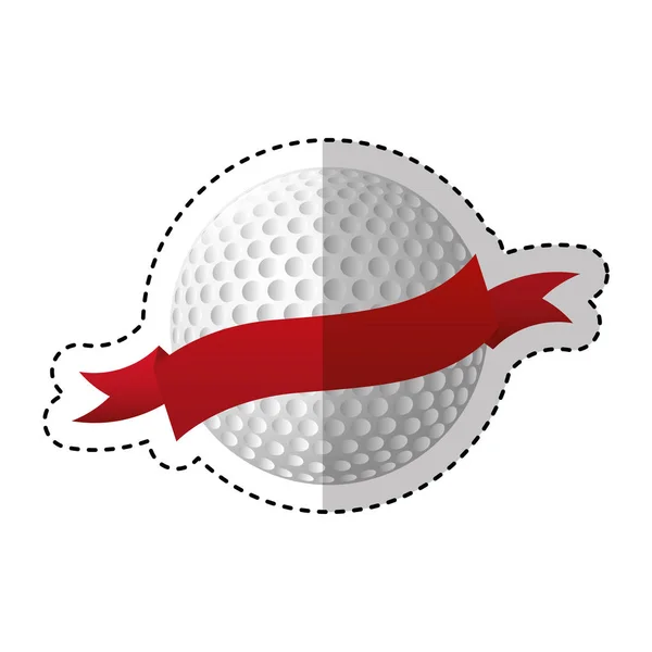 Golf ball isolated icon — Stock Vector