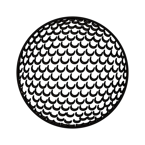 Bola de golfe ícone isolado — Vetor de Stock