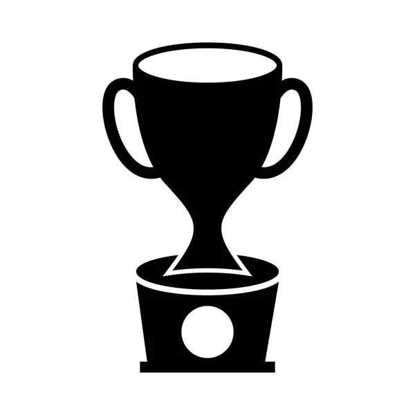 Trofee cup geïsoleerde pictogram — Stockvector