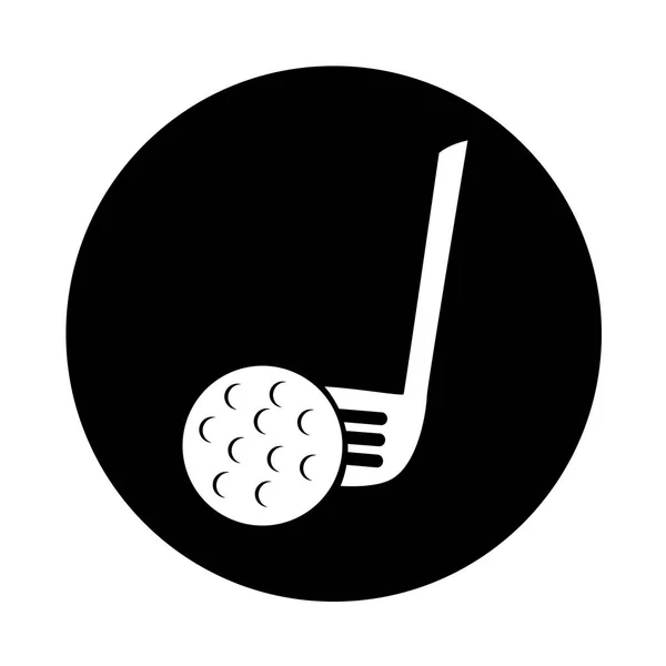 高尔夫球场球孤立的图标 — 图库矢量图片