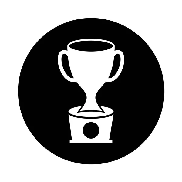Trofee cup geïsoleerde pictogram — Stockvector