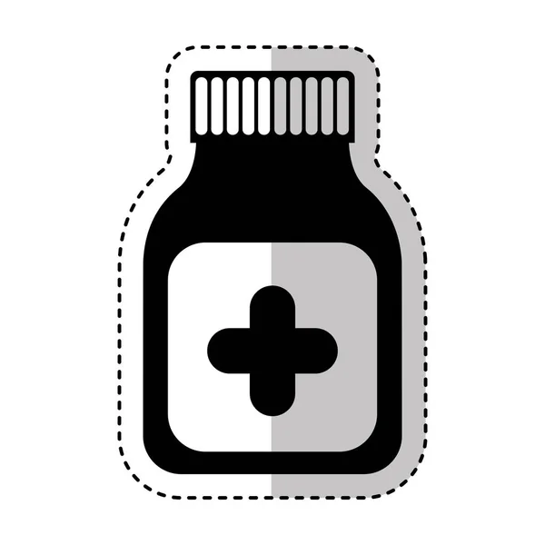 Botella drogas aislado icono — Archivo Imágenes Vectoriales