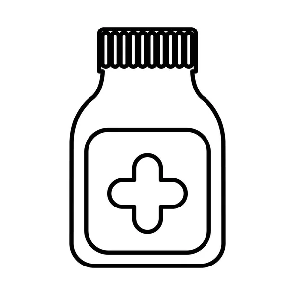 Butelka ikona na białym tle narkotyków — Wektor stockowy