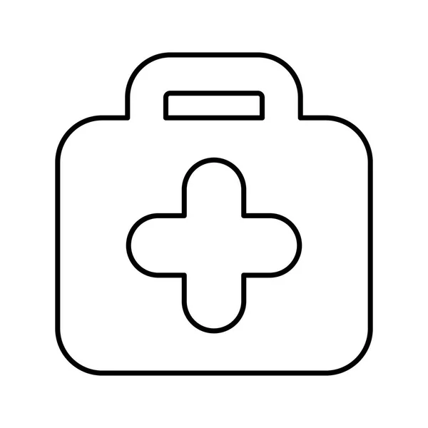 Kit médico aislado icono — Vector de stock